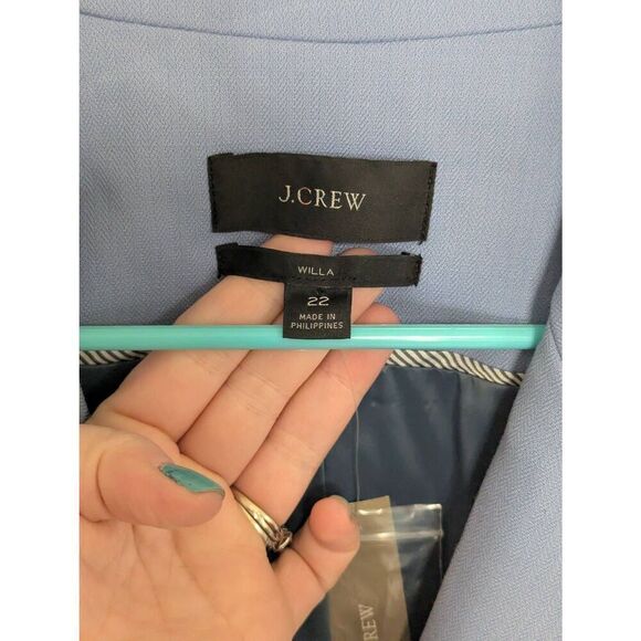 NWT J.Crew Willa Blazer in Dark Seaside Italian City Wool Blazer - Size 22 - Picture 9 of 12